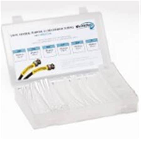 Techflex Heat Shrink Tube Kit, 2:1 I.D. Shrink Ratio, Clear, 6 in, 110 PK HSK2-CL-K